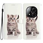 For Redmi Note 14 Pro+ 5G Colored Drawing Leather Phone Case(Little Tabby Cat)