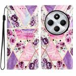 For Redmi A4 5G Colored Drawing Leather Phone Case(Purple Marble)