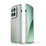 For Xiaomi 15 Pro Aurora Series Lens Protector + Metal Frame Phone Case(Green Silver)