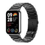 For Xiaomi Smart Band 9 Pro / 8 Pro Three Beads Stainless Steel Metal Watch Band(Black)