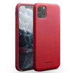 For iPhone 11 Pro Max QIALINO Shockproof Cowhide Leather Protective Case(Red)