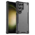 For Samsung Galaxy S23 Ultra 5G Armor Glaze PC Hybrid TPU Phone Case(Black)