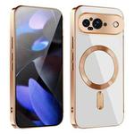 For Google Pixel 9 CD Texture Plating TPU MagSafe Phone Case(Gold)