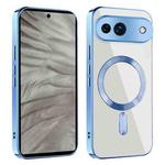 For Google Pixel 7a CD Texture Plating TPU MagSafe Phone Case(Sierra Blue)