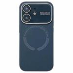 For iPhone 11 Large Window Acrylic Glass Lens MagSafe Silicone Phone Case(Graphite Grey)