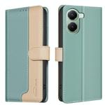 For Xiaomi Poco X7 Pro Color Matching RFID Anti-theft Leather Phone Case(Green)