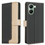 For Xiaomi Poco X7 Pro Color Matching RFID Anti-theft Leather Phone Case(Black)
