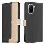 For Xiaomi Poco C71 Color Matching RFID Anti-theft Leather Phone Case(Black)