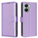 For Xiaomi Poco X7 Pro Litchi Texture RFID Anti-theft Leather Phone Case(Purple)