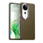 For vivo V40 Pro 5G Carbon Fiber Series IMD Phone Case(Brown)