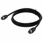 MD DIN 4 Pin Male to Male AC/DC Power Audio Adapter Cable, Length:0.5m(Black)