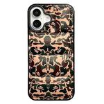 For iPhone 16 Plus Camouflage Eiderdown Airbag Phone Case(Army Green-B)