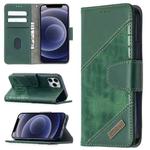 For iPhone 12 mini Matching Color Crocodile Texture Horizontal Flip PU Leather Case with Wallet & Holder & Card Slots(Green)