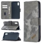 For Xiaomi Redmi 9A Matching Color Crocodile Texture Horizontal Flip PU Leather Case with Wallet & Holder & Card Slots(Grey)