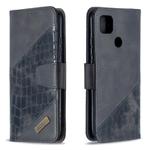 For Xiaomi Redmi 9C Matching Color Crocodile Texture Horizontal Flip PU Leather Case with Wallet & Holder & Card Slots(Black)