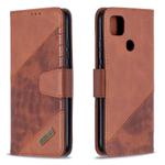 For Xiaomi Redmi 9C Matching Color Crocodile Texture Horizontal Flip PU Leather Case with Wallet & Holder & Card Slots(Brown)