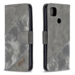 For Xiaomi Redmi 9C Matching Color Crocodile Texture Horizontal Flip PU Leather Case with Wallet & Holder & Card Slots(Grey)