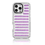 For iPhone 16 Pro Max Capsule Glitter TPU Hybrid PC Airbag Phone Case(Purple)