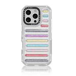 For iPhone 16 Pro Capsule Glitter TPU Hybrid PC Airbag Phone Case(Mixed Color)