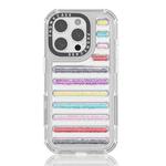 For iPhone 15 Pro Capsule Glitter TPU Hybrid PC Airbag Phone Case(Mixed Color)