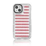 For iPhone 14 / 13 Capsule Glitter TPU Hybrid PC Airbag Phone Case(Red)