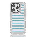 For iPhone 14 Pro Capsule Glitter TPU Hybrid PC Airbag Phone Case(Blue)