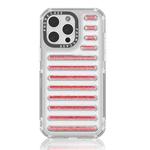 For iPhone 14 Pro Max Capsule Glitter TPU Hybrid PC Airbag Phone Case(Red)