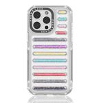 For iPhone 13 Pro Max Capsule Glitter TPU Hybrid PC Airbag Phone Case(Mixed Color)