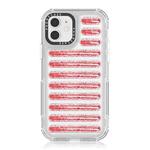 For iPhone 12 / 12 Pro Capsule Glitter TPU Hybrid PC Airbag Phone Case(Red)