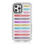 For iPhone 12 Pro Max Capsule Glitter TPU Hybrid PC Airbag Phone Case(Mixed Color)