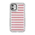 For iPhone 11 Capsule Glitter TPU Hybrid PC Airbag Phone Case(Red)