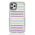 For iPhone 11 Pro Max Capsule Glitter TPU Hybrid PC Airbag Phone Case(Mixed Color)