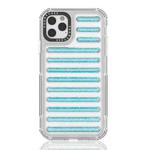 For iPhone 11 Pro Max Capsule Glitter TPU Hybrid PC Airbag Phone Case(Blue)