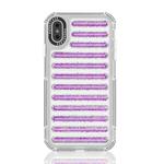 For iPhone XS Max Capsule Glitter TPU Hybrid PC Airbag Phone Case(Purple)