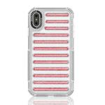 For iPhone XS Max Capsule Glitter TPU Hybrid PC Airbag Phone Case(Red)