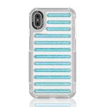 For iPhone XS Max Capsule Glitter TPU Hybrid PC Airbag Phone Case(Blue)