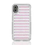 For iPhone XS Max Capsule Glitter TPU Hybrid PC Airbag Phone Case(Pink)