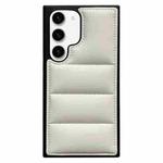 For Samsung Galaxy S22 5G Cotton Filling Eiderdown Airbag Phone Case(White)