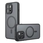 For OnePlus 13T Armor MagSafe Precise Hole PC Hybrid TPU Phone Case(Frosted Black)