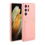 For Samsung Galaxy S25 Ultra 5G Card Slot Design Shockproof TPU Phone Case(Pink)