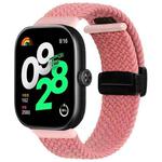 For Xiaomi Smart Band 9 Pro / 8 Pro Folding Magnetic Buckle Braided Watch Band(Pink)