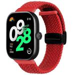 For Xiaomi Smart Band 9 Pro / 8 Pro Folding Magnetic Buckle Braided Watch Band(Red)