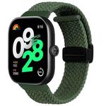 For Xiaomi Smart Band 9 Pro / 8 Pro Folding Magnetic Buckle Braided Watch Band(Green)