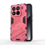 For Xiaomi 15 Pro 5G Punk Armor 2 in 1 PC + TPU Phone Case with Holder(Light Red)