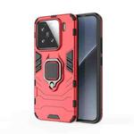 For Xiaomi 15 Shockproof PC + TPU Holder Phone Case(Red)