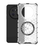 For Huawei Mate 70 Honeycomb Magnetic Ring Shockproof Phone Case(White)