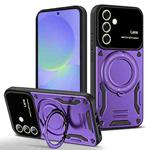 For Samsung Galaxy A56 / A36 5G Large Window MagSafe Holder Phone Case(Purple)