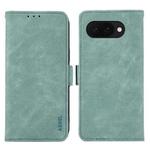 For Google Pixel 9a ABEEL Frosted Magnetic RFID Leather Phone Case(Cyan)