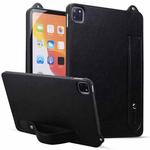 For iPad Air 11 2025 / 2024 TPU Leather Back Tablet Case with Wristband(Black)
