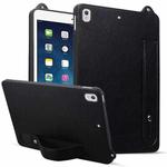 For iPad 10.2 2021 / 2020 / 10.5 2019 TPU Leather Back Tablet Case with Wristband(Black)